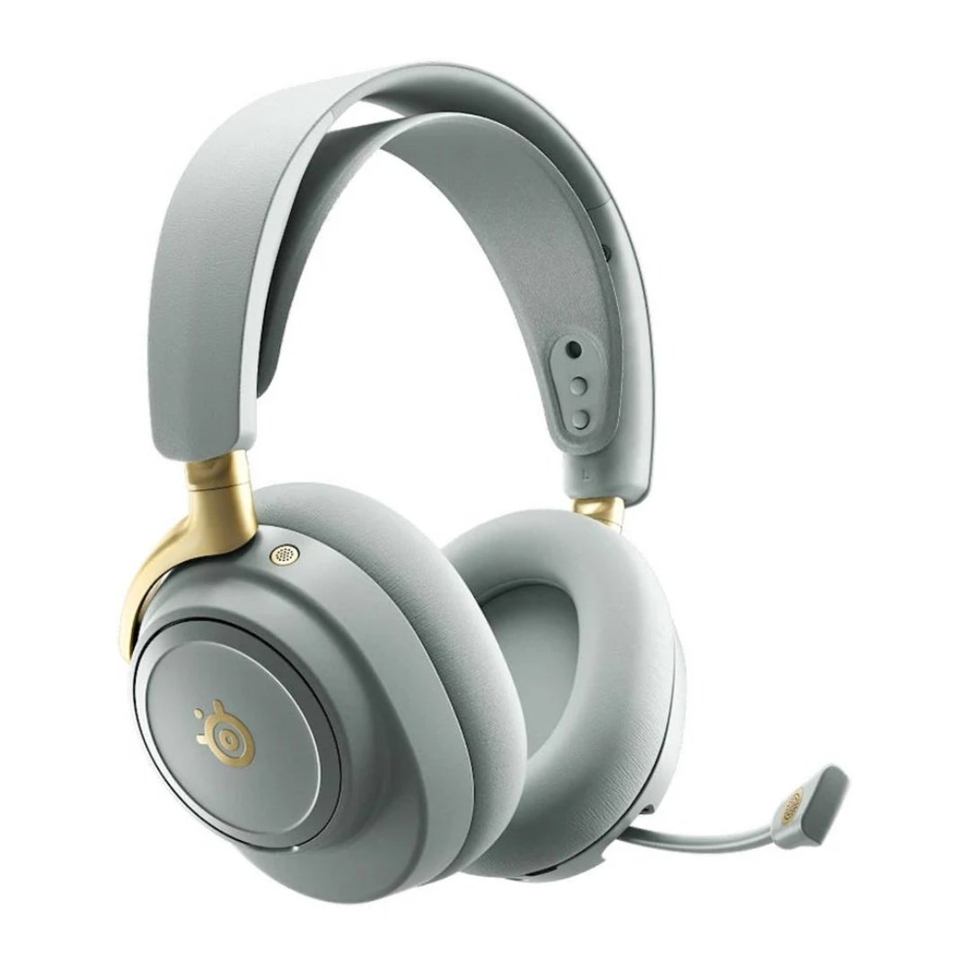 SteelSeries Arctis Nova Elite Wireless Headphones Sage & Gold, 40 mm Carbon Fiber Drivers, ClearCast Gen 2.X, 96kHz/24bit Hi-Res Audio, ANC, Infinite Power System. - Image 2