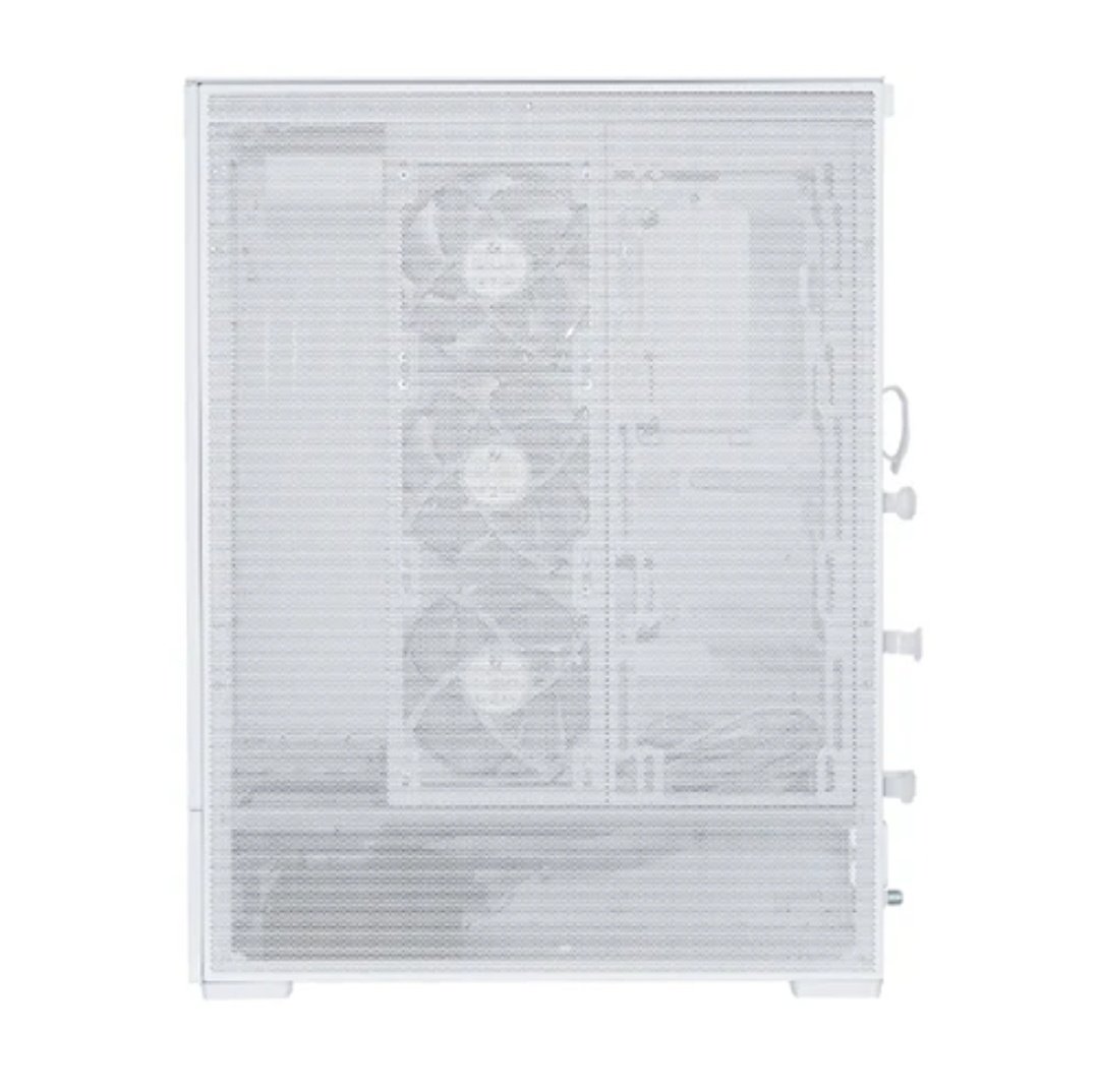 LIAN LI SUP01X ATX Gaming Case White, Medium Case, 4.0mm Tempered Glass, 3×120mm PWM fans, PCIE 4.0, I/O Ports - Image 3