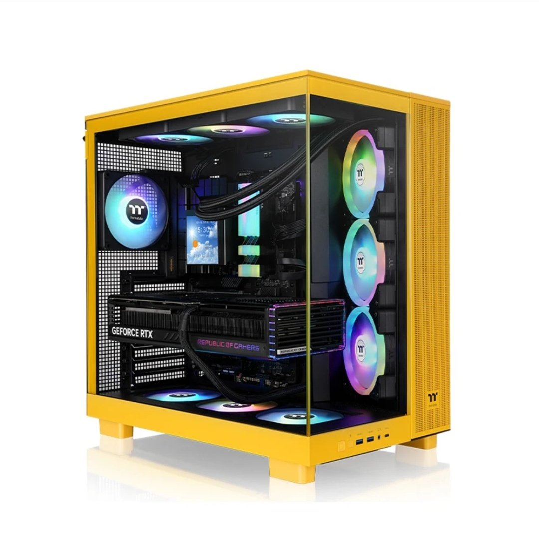 Thermaltake View 380 XL TG ARGB Bumblebee Mid Tower Chassis PC Case.