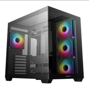 DEEPCOOL CG530 4F CASE BLACK, Tempered Glass, ITX, Micro-ATX, ATX, 7 Slots, Fan Support, Radiator Support, Front I/O Ports