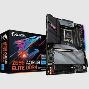 Gigabyte Z690 Aorus Elite DDR4 ATX Motherboard, LGA1700 socket Support for 13th Generation, Intel Z690 Express Chipset, 4 x DDR4 DIMM sockets, PCI Express 5.0