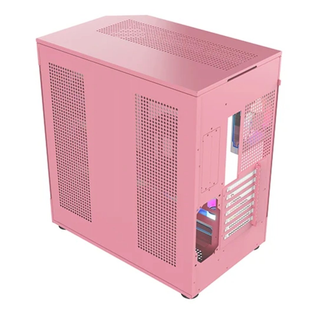 Acegeek Icecube Pink Computer Case, CPU Cooler Height 165mm, ATX/M‑ATX/ITX, I/O Ports, HDD/SSD. - Image 4