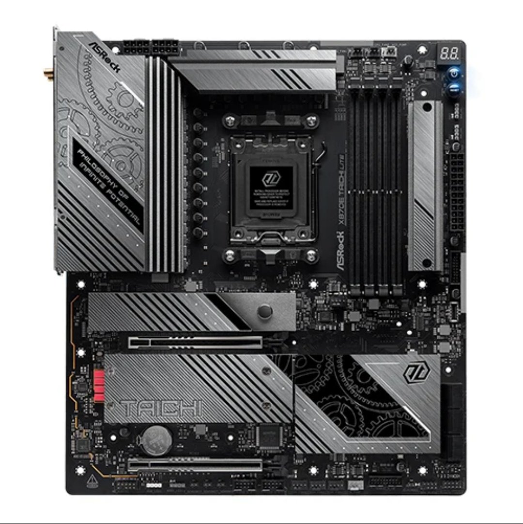 ASRock X870E Taichi Lite AMD Motherboard, AMD X870E Chipset, 4× DDR5 DIMM Slots, 256GB Memory, 2× PCIe 5.0 x16 Slots, EATX Form Factor. - Image 2