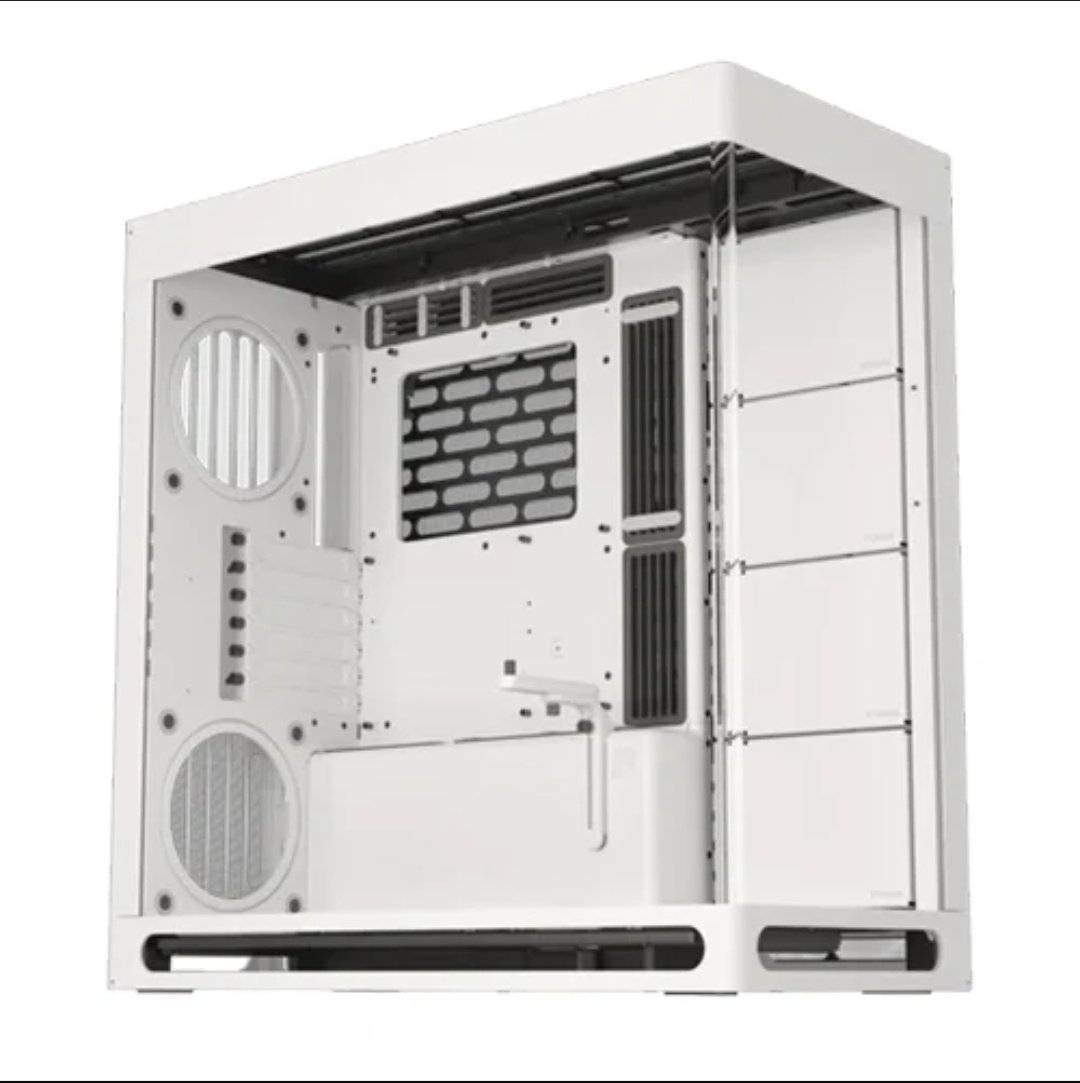 HAVN HS 420 Mid Tower Base Edition Computer Case White, E-ATX, Up To 420mm Radiators, 11x Fan Support, SGCC Sheet Metal, Tempered Glass, ABS, Zinc Alloy, NdFeB Magnets. - Image 2