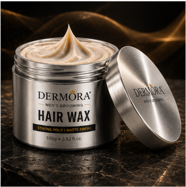 Dermora Premium Men's Hair Wax β Strong Hold Matte Finish - Image 3